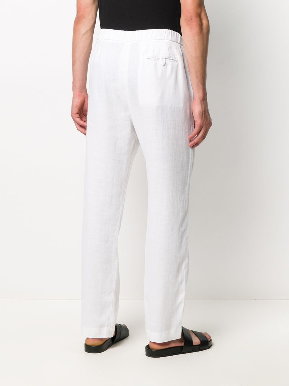 straight leg drawstring waist trousers - 4