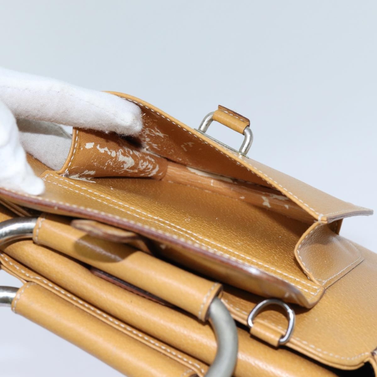 GUCCI Hand Bag Leather Brown - 8