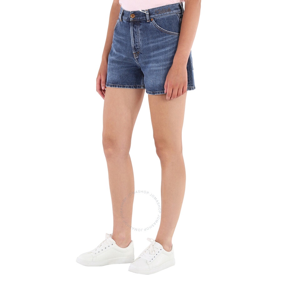 Chloe Ladies Kadovar High-Waisted Denim Jean Shorts - 4