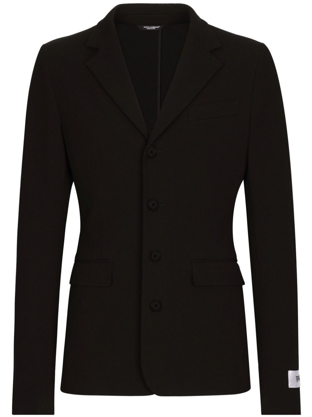 single-breasted cotton-blend blazer - 1