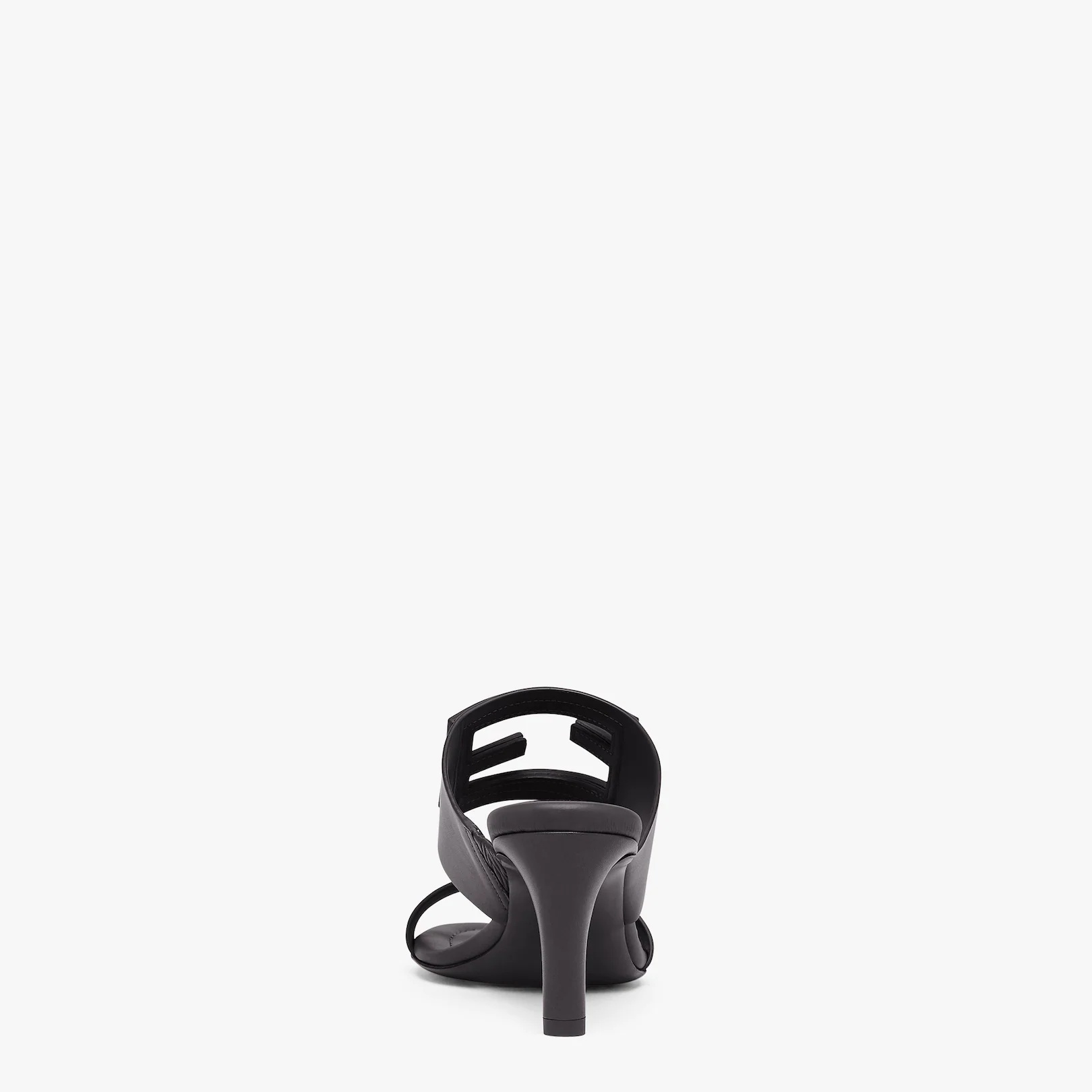 Black leather slides - 3