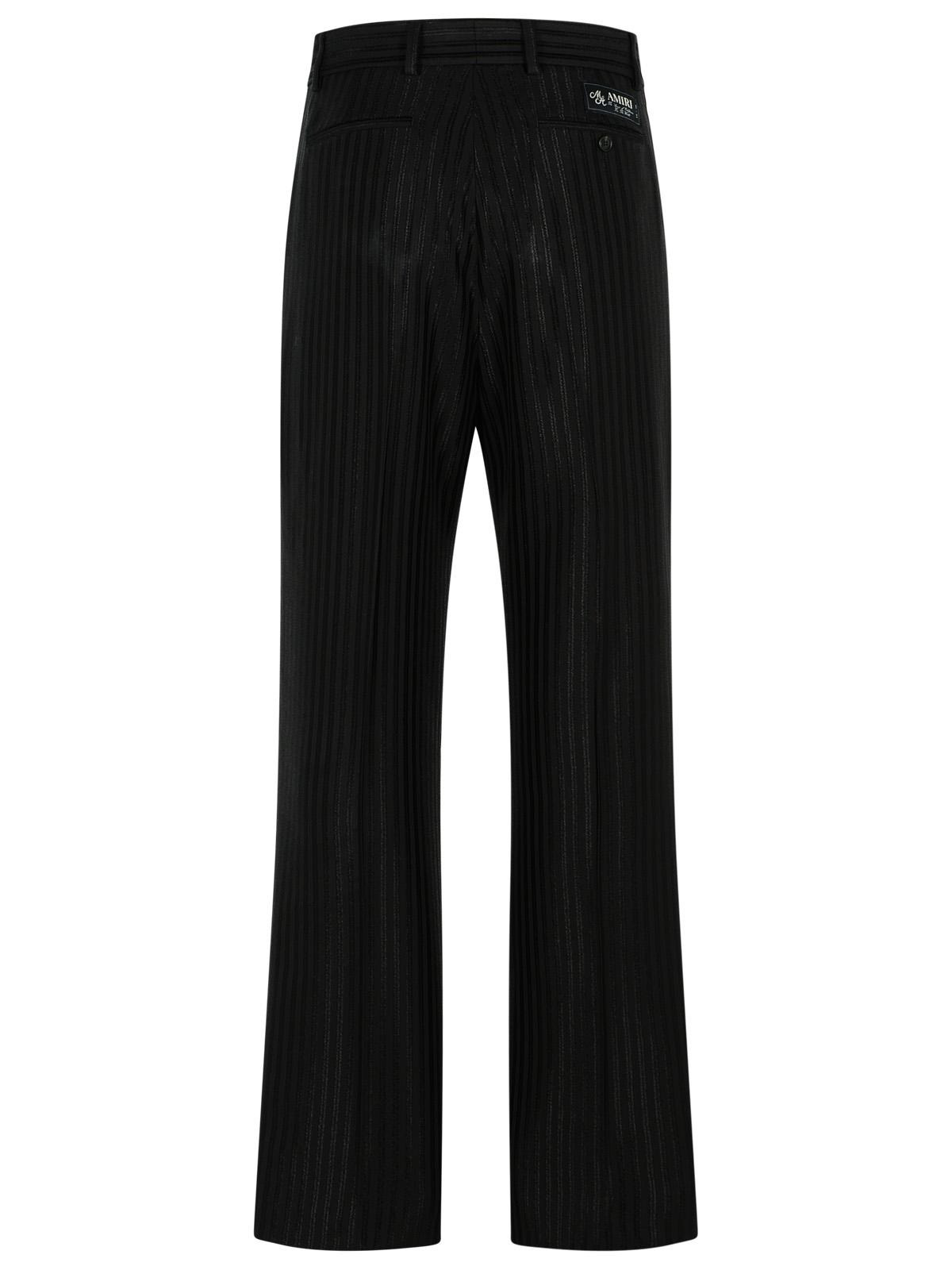 Amiri Black Viscose Blend Trousers Men - 3