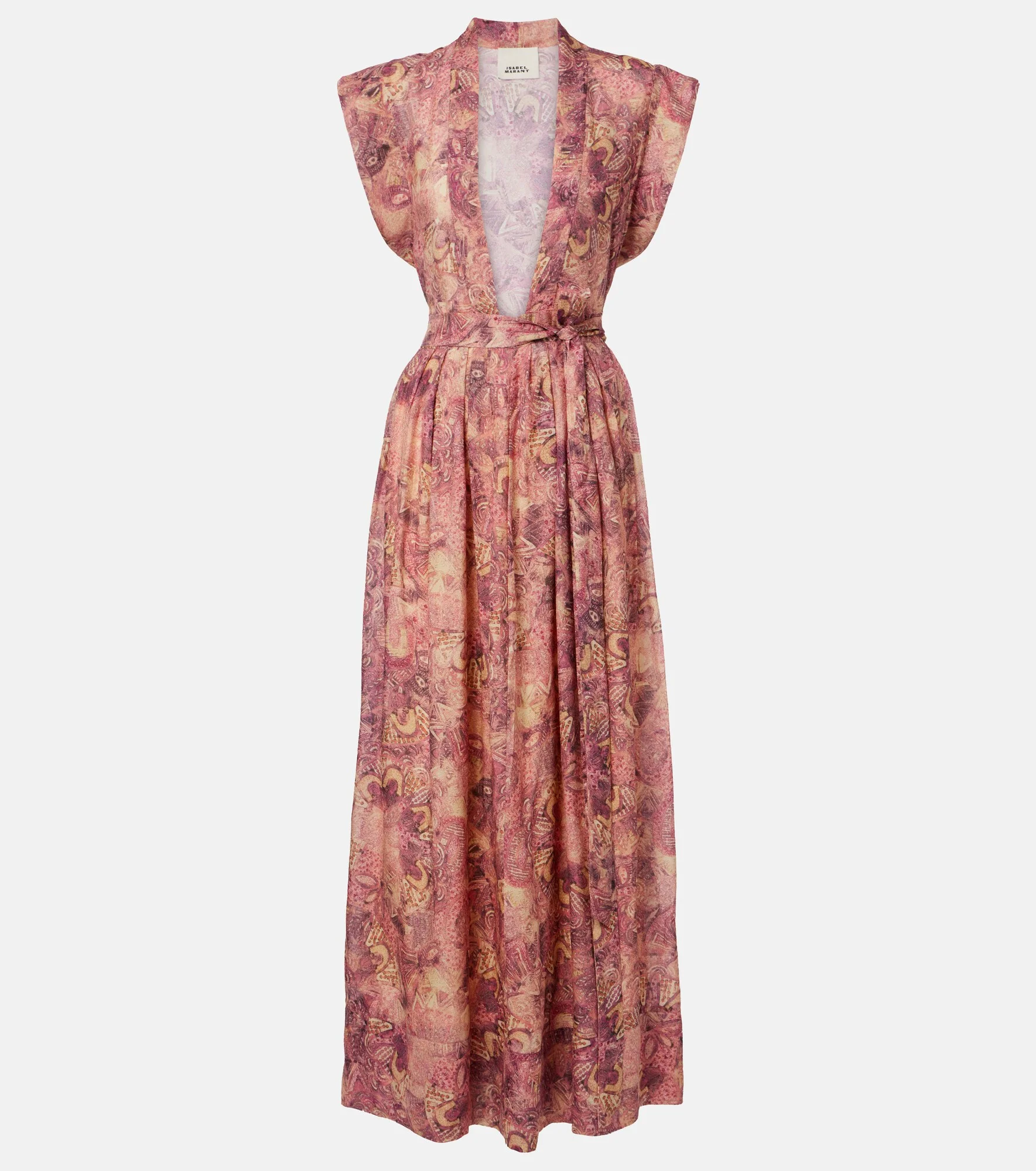 Melissa printed silk voile maxi dress - 1
