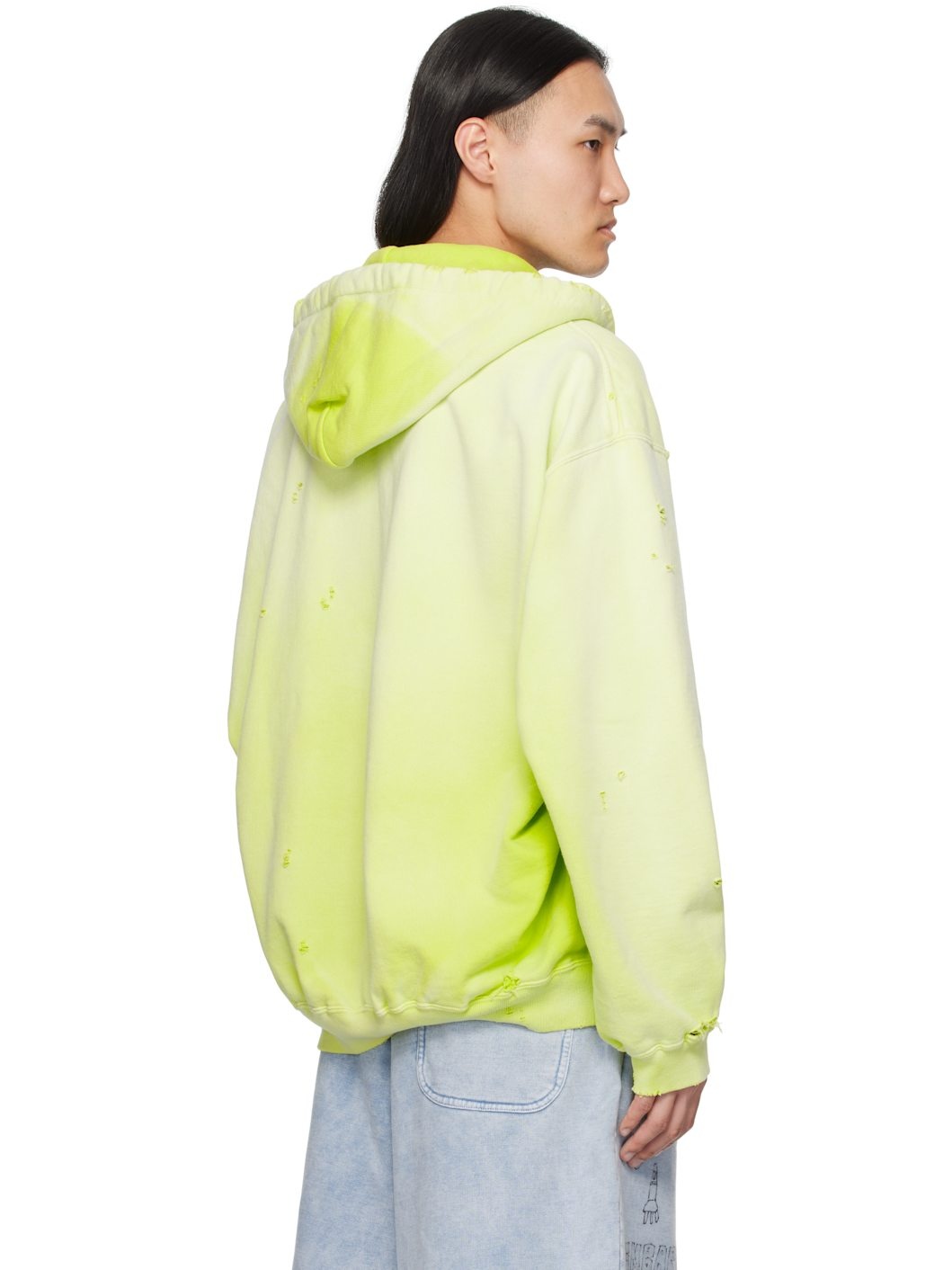 Yellow Sun Faded Half Zip-Up Hoodie - 3