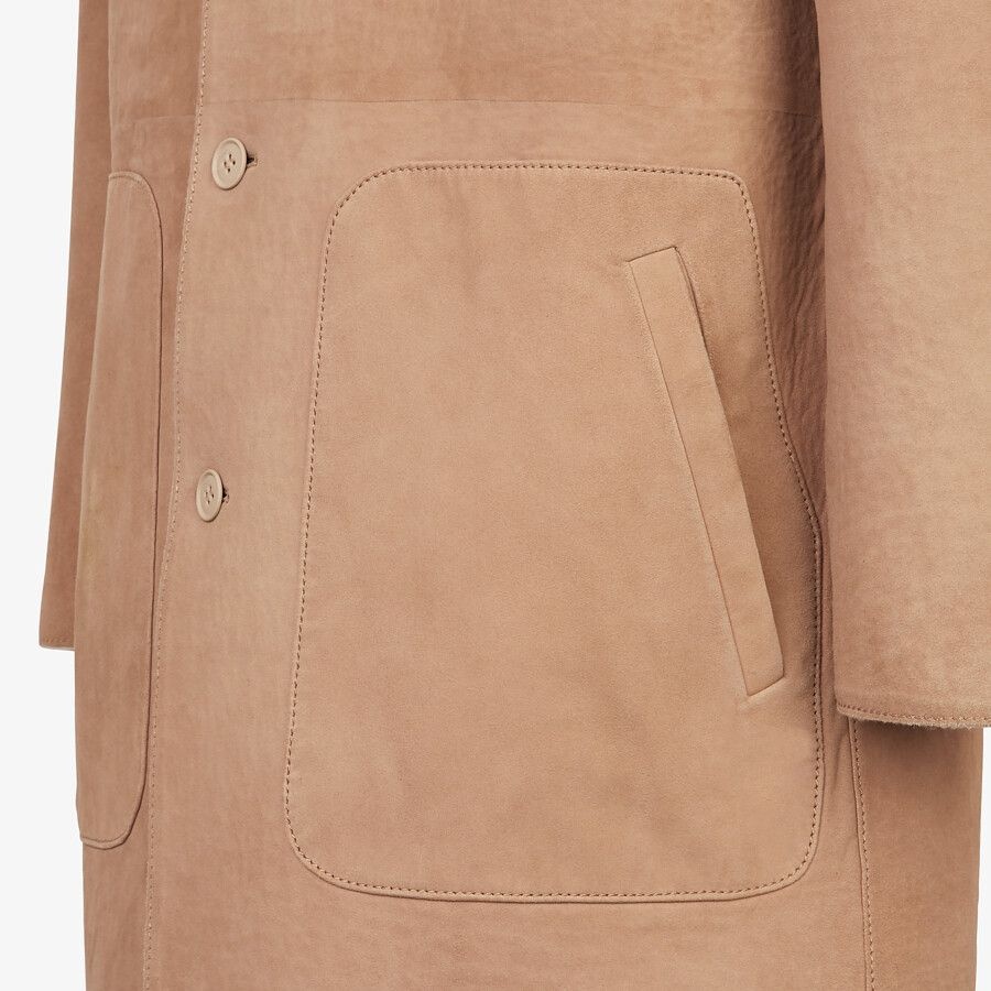 Beige suede coat - 3