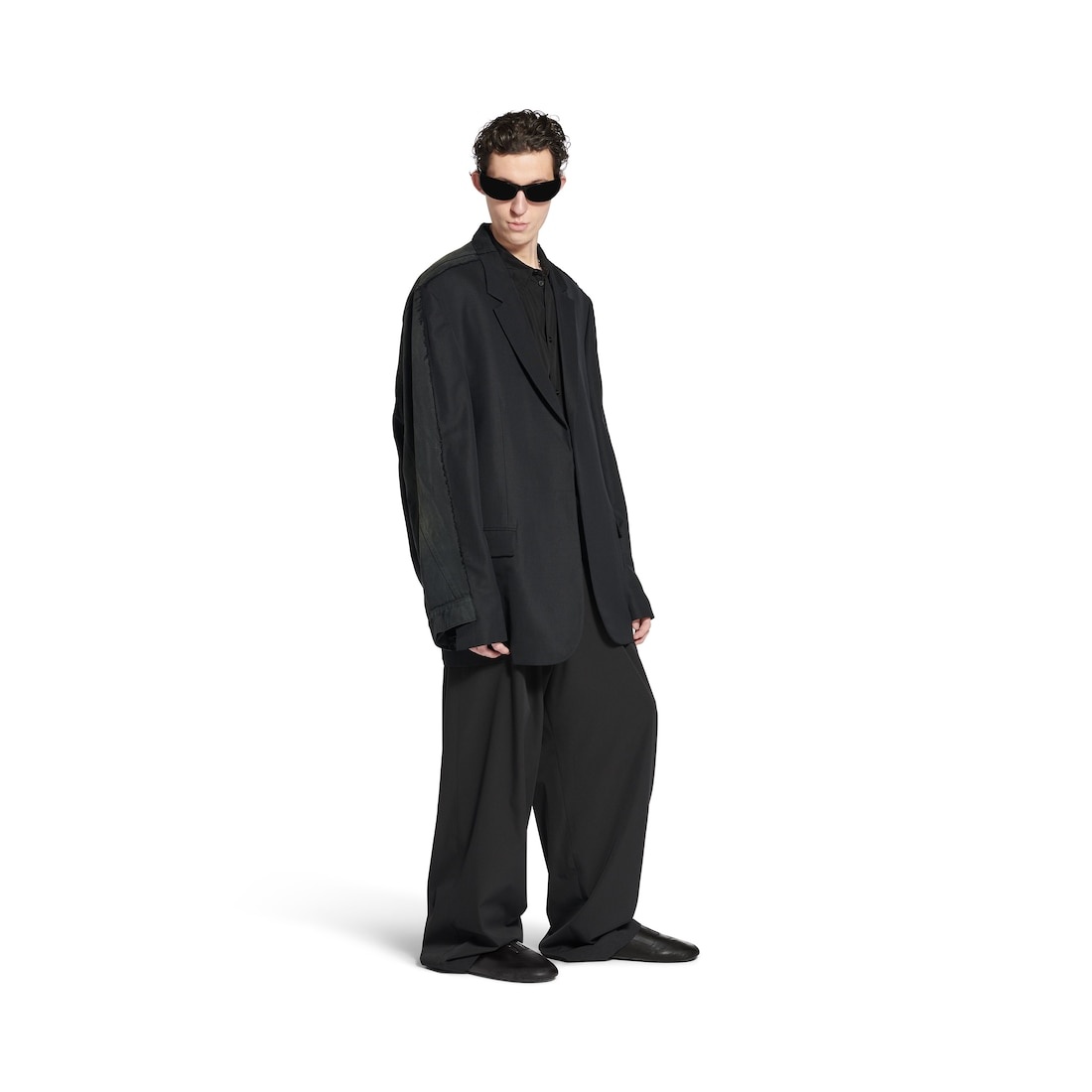 Men's Château Flat Mule in Black - 8
