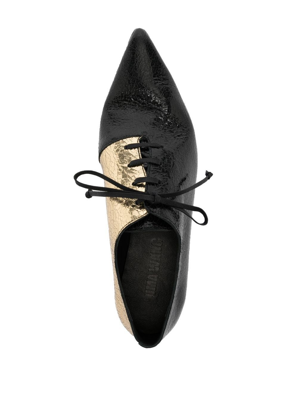 two-tone pointed lace-up shoes - 4
