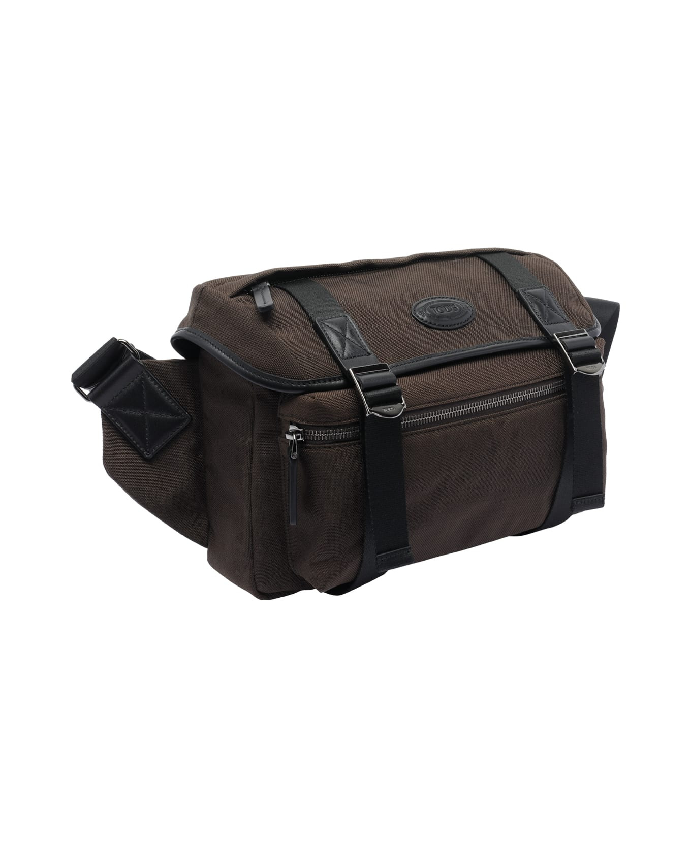 Leather And Fabric Crossbody Bag - 2