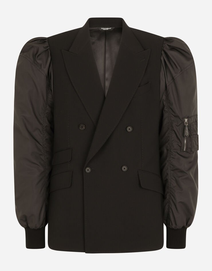 Deconstructed Sicilia-fit jacket with nylon sleeves - 3