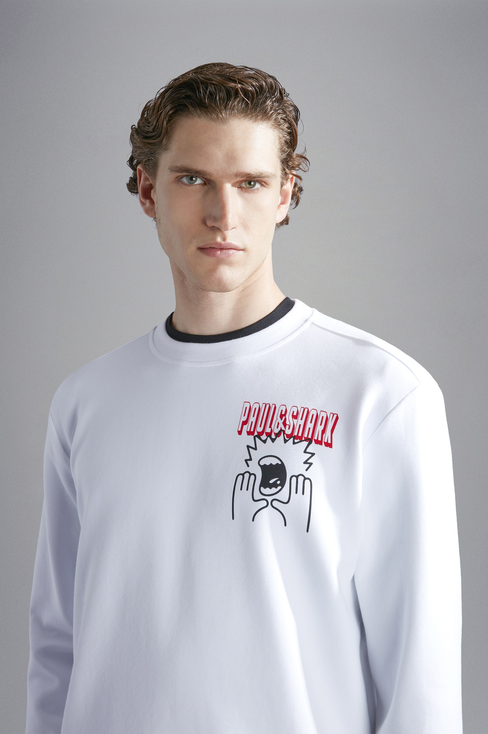 SOFT ACTIVE FLEECE COTTON SWEATSHIRT WITH PRINTS - 4