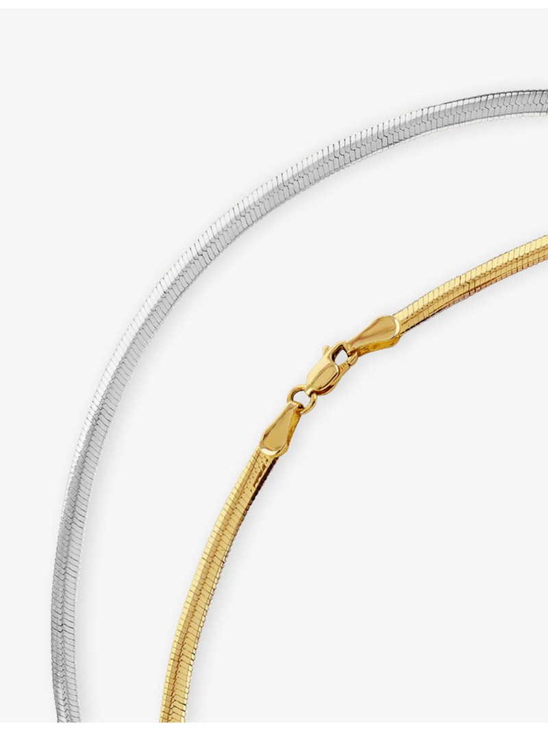 ROXANNE FIRST Reversible Snake-Chain 14ct Gold Necklace outlook