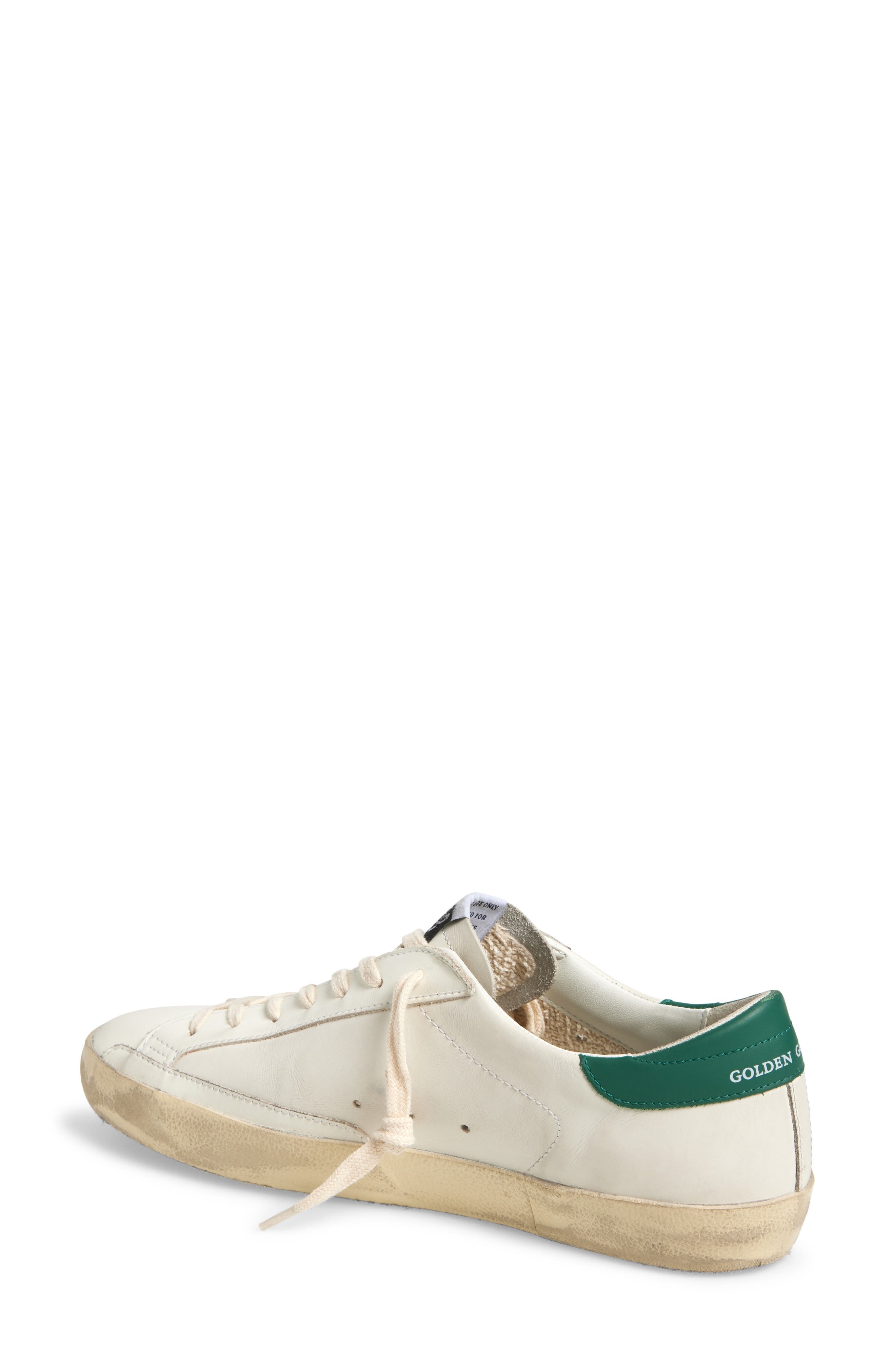 Golden Goose Super-Star Low Top Sneaker in White/Ice/Green at Nordstrom - 2