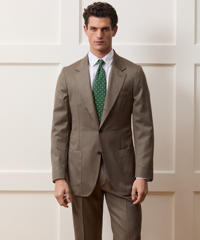 TODD SNYDER Italian Wool Herringbone Madison Jacket outlook