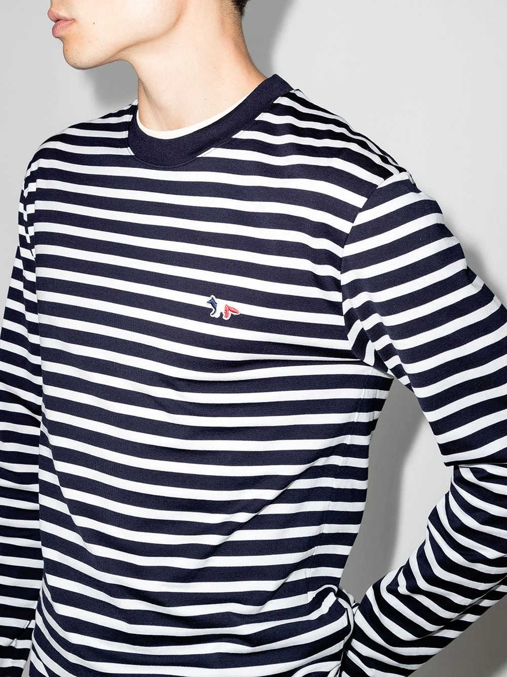 fox-embroidered striped T-shirt - 4