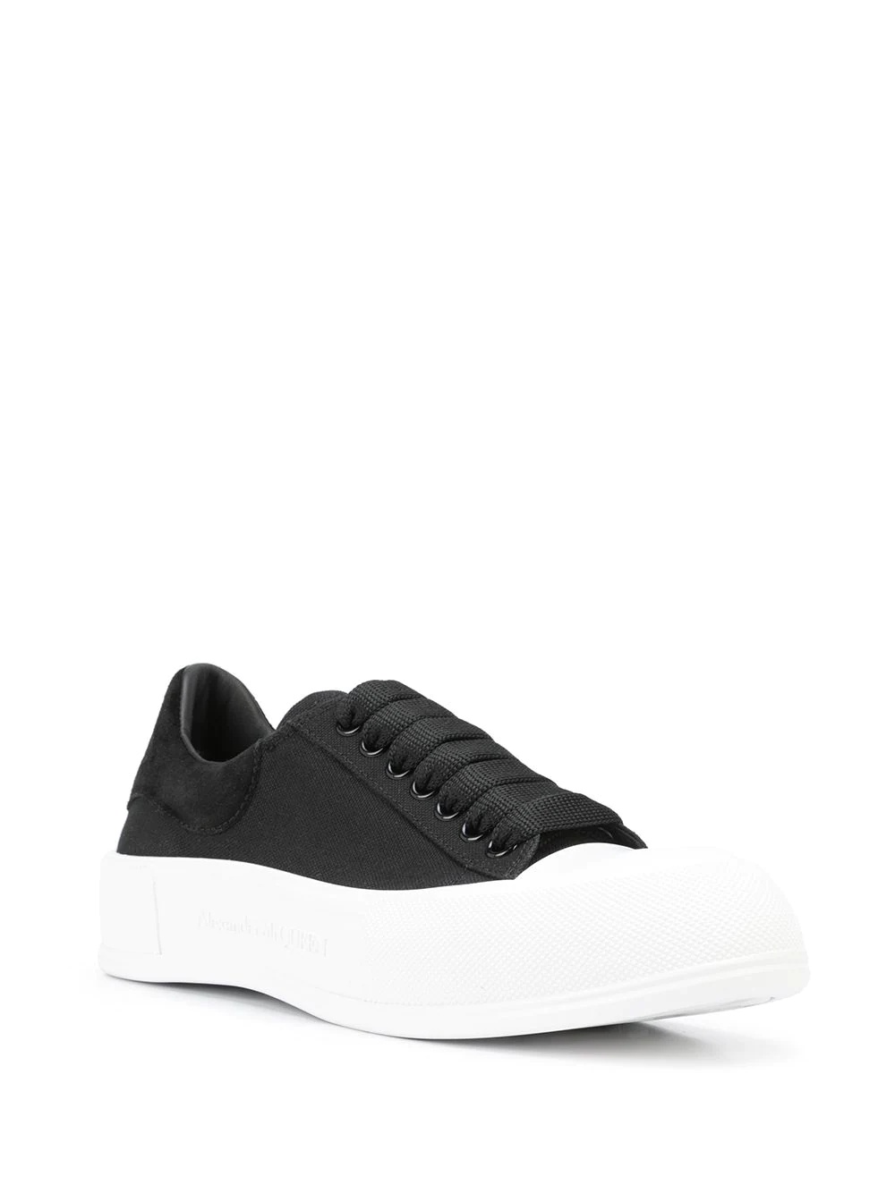 Deck lace-up plimsoll sneakers - 2