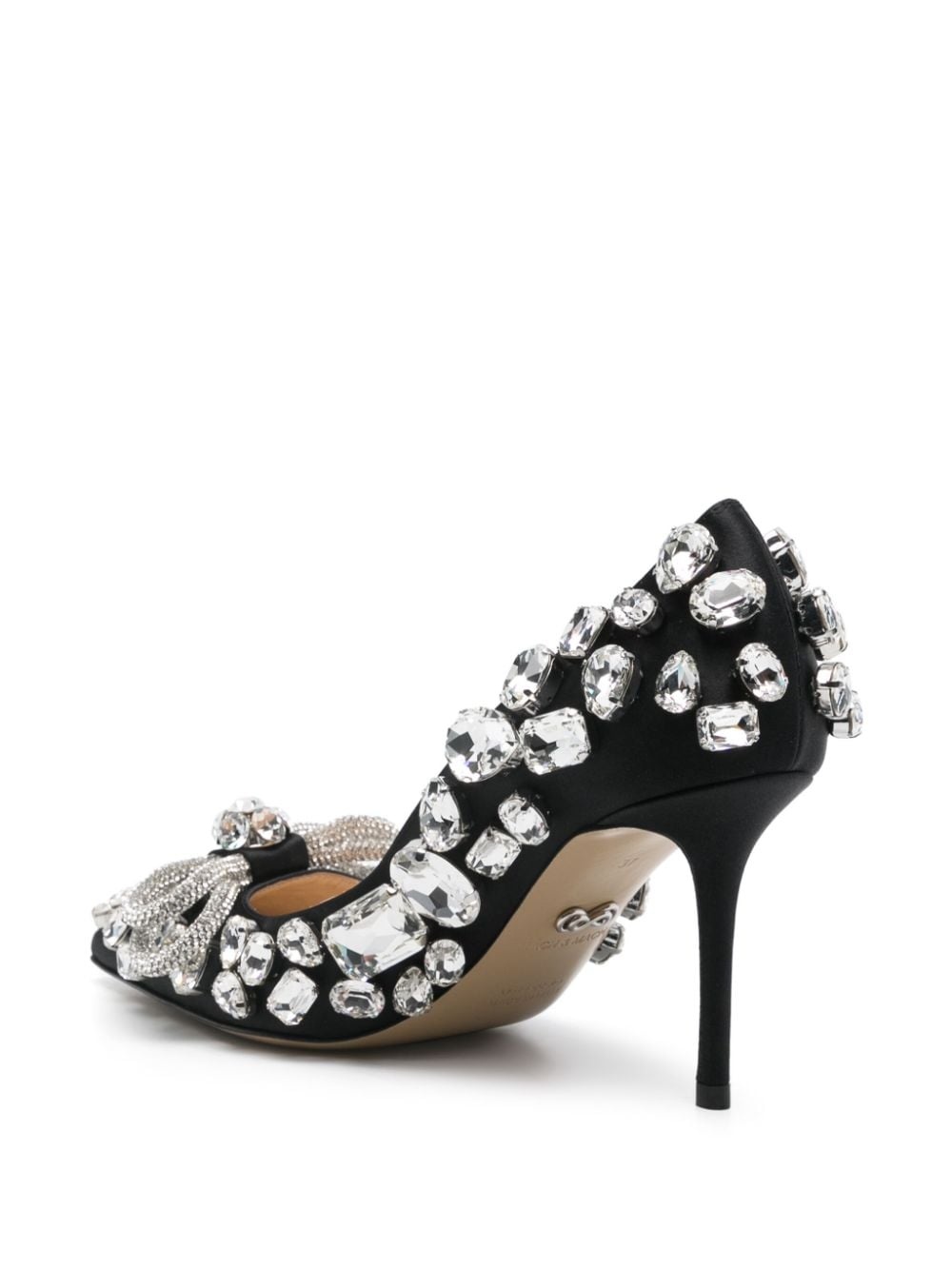 80mm crystal-embellished pumps - 3