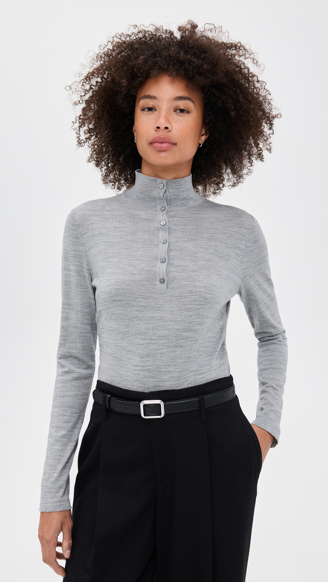 Shirred Henley Top - 6