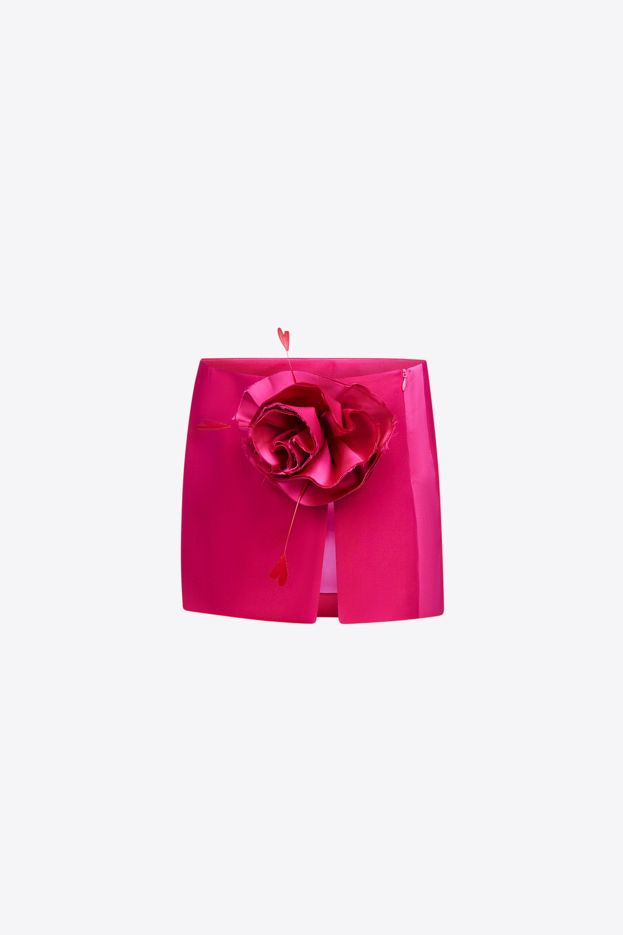 FLOWER SLIT MINI SKIRT - 2