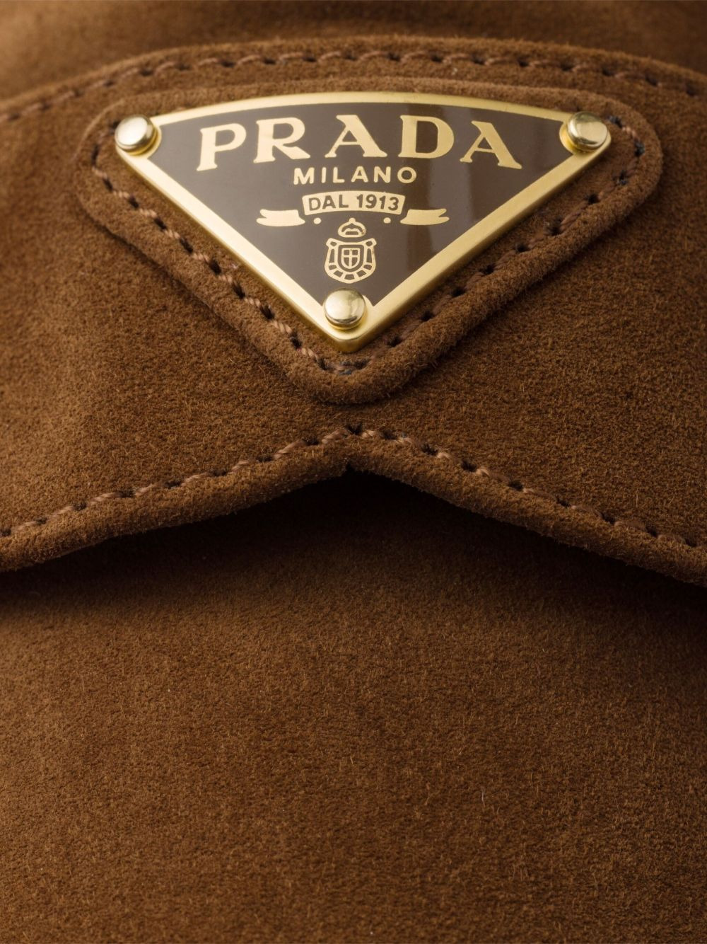 triangle-logo shearling loafers - 5