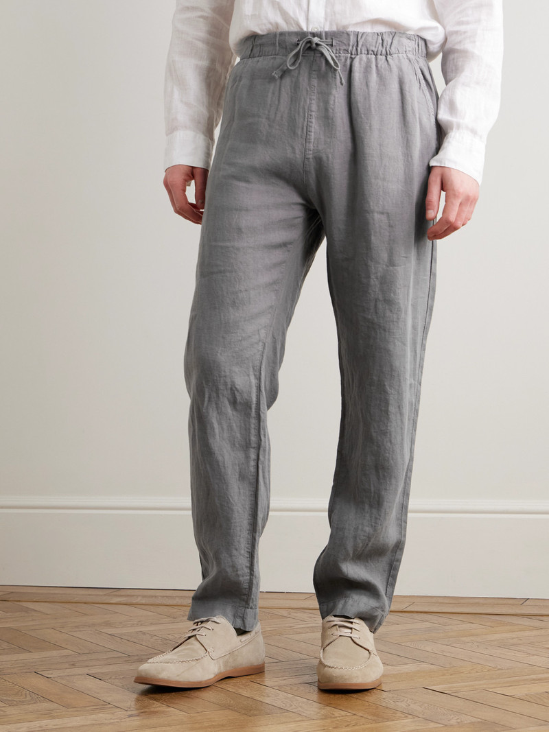 Joggy Straight-Leg Linen Drawstring Trousers 3