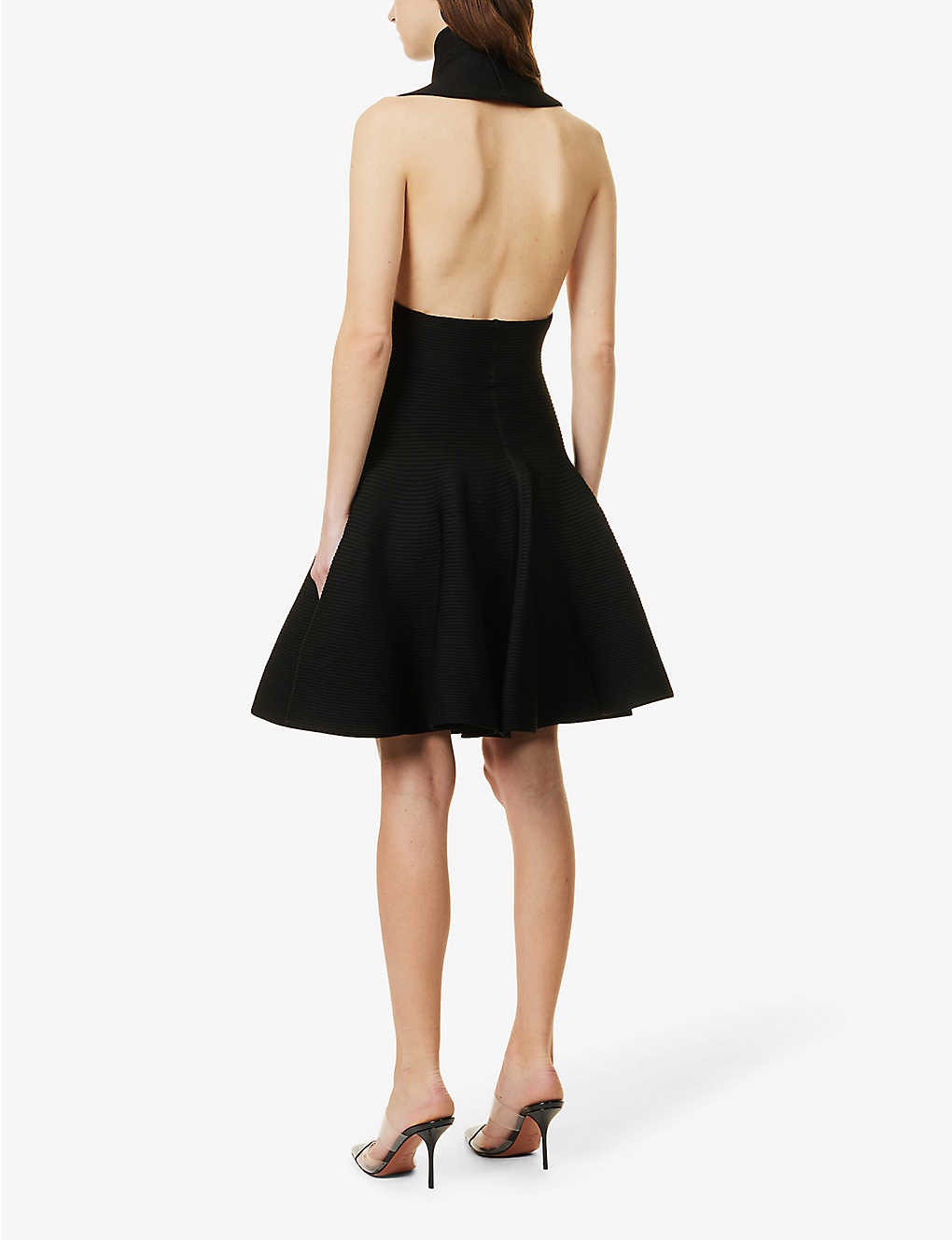Circular Cutout Mini Dress black - 7