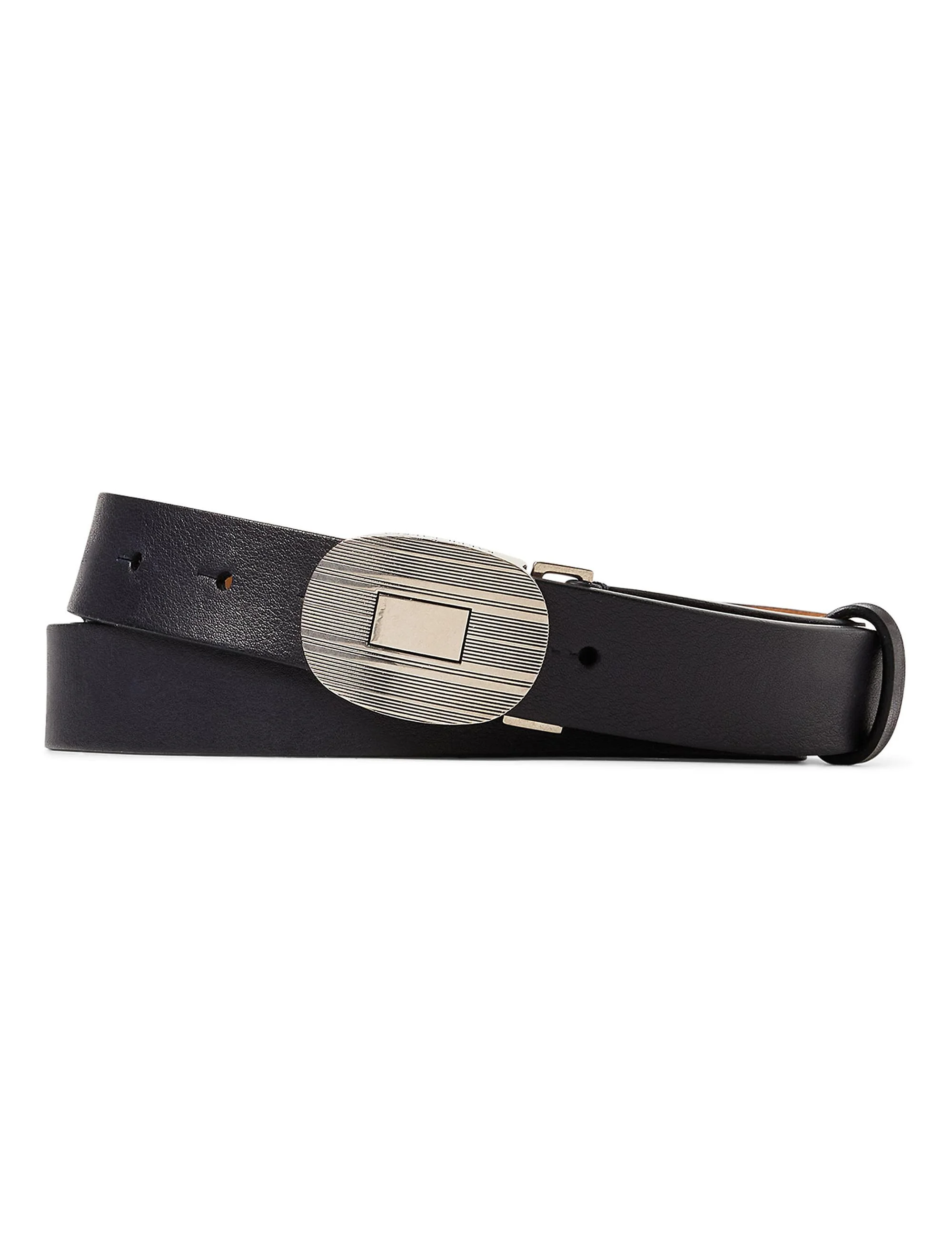 Men's Engraved Buckle Belt - Chairman Navy - 1