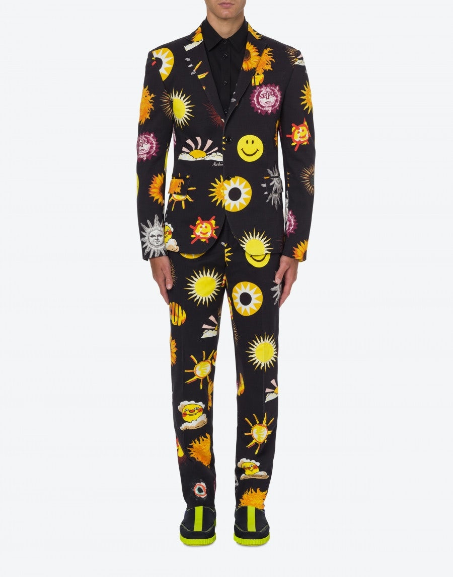 STRETCH GABARDINE ALLOVER SUN SMILEY® PRINT JACKET - 2