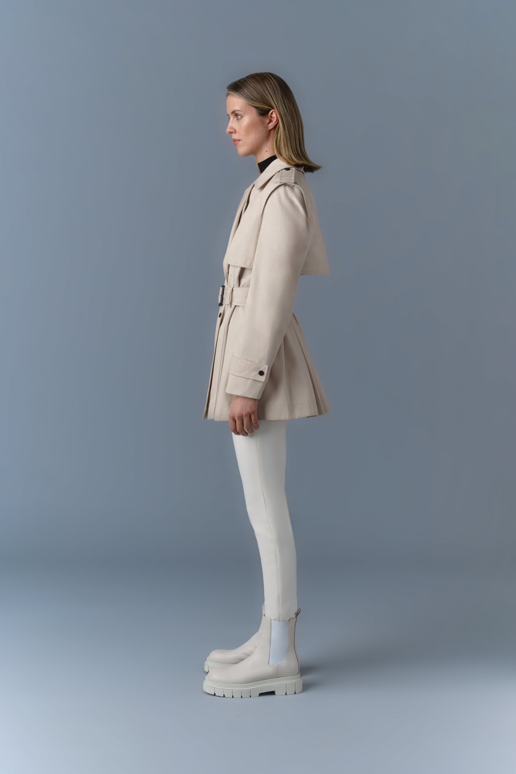 ADVA Mid-Length Buckled Belt Trench - 3