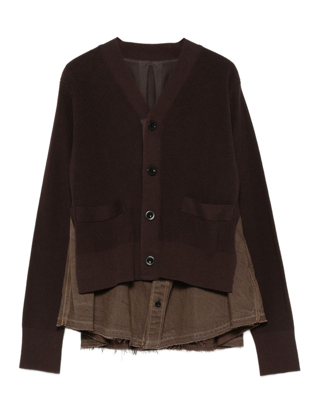 layered cardigan - 1