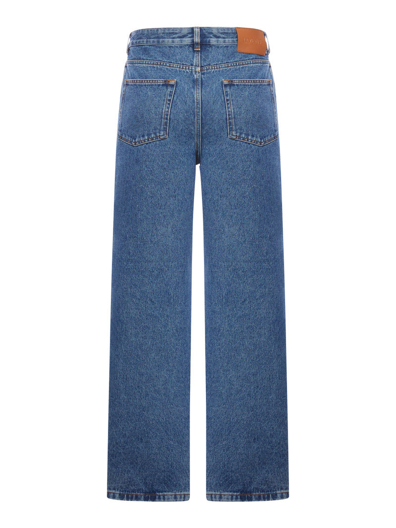 Loewe Men Baggy Anagram Denim Jeans - 2