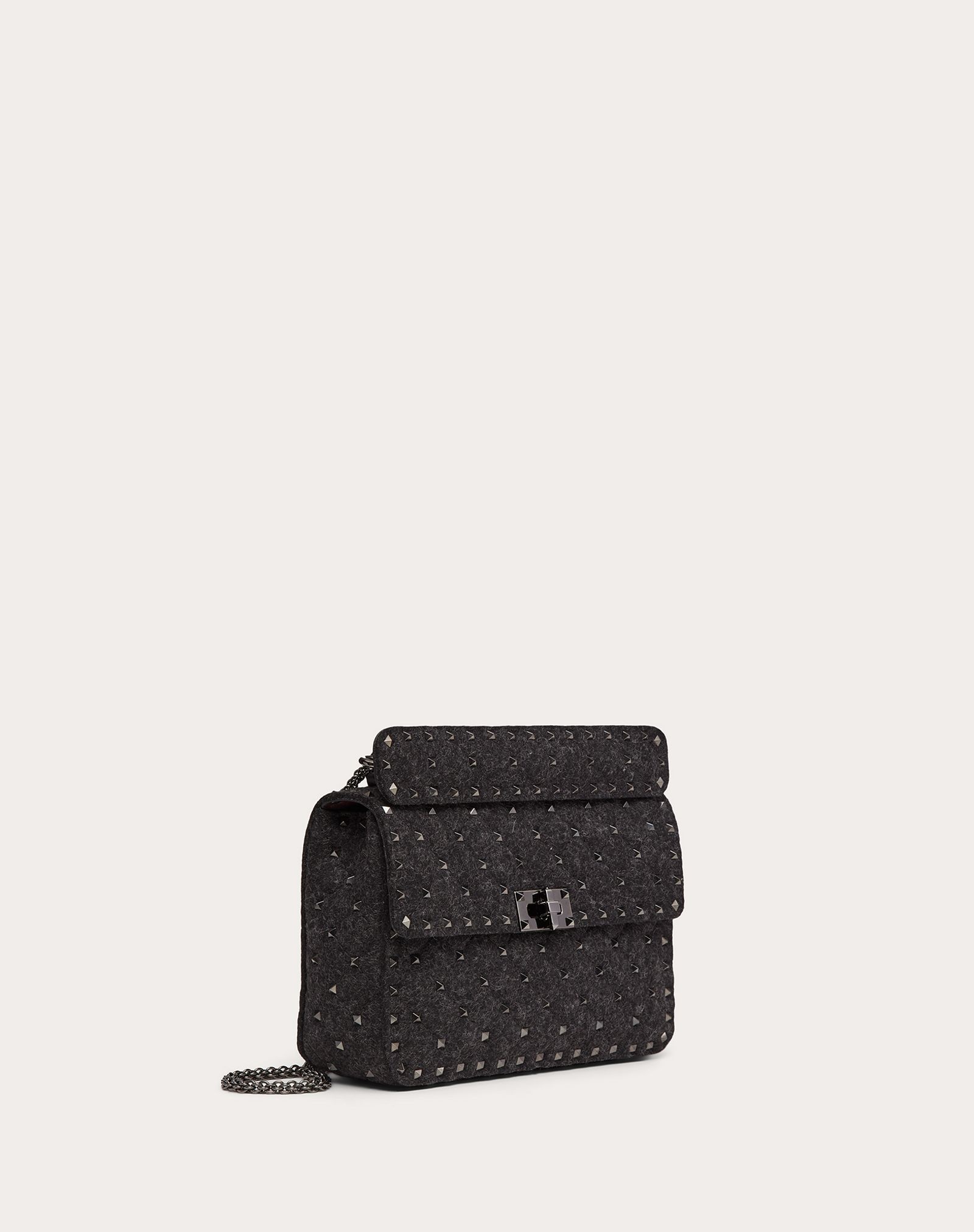 Medium Rockstud Spike Felt Bag - 2