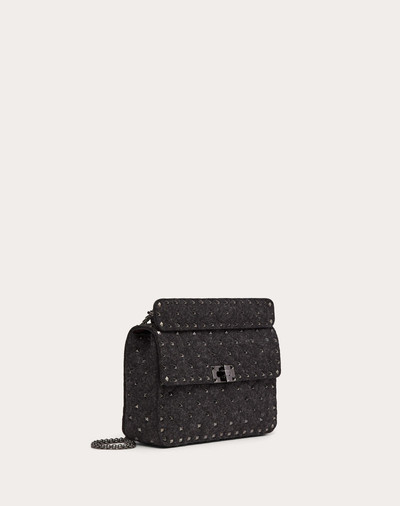 Valentino Medium Rockstud Spike Felt Bag outlook