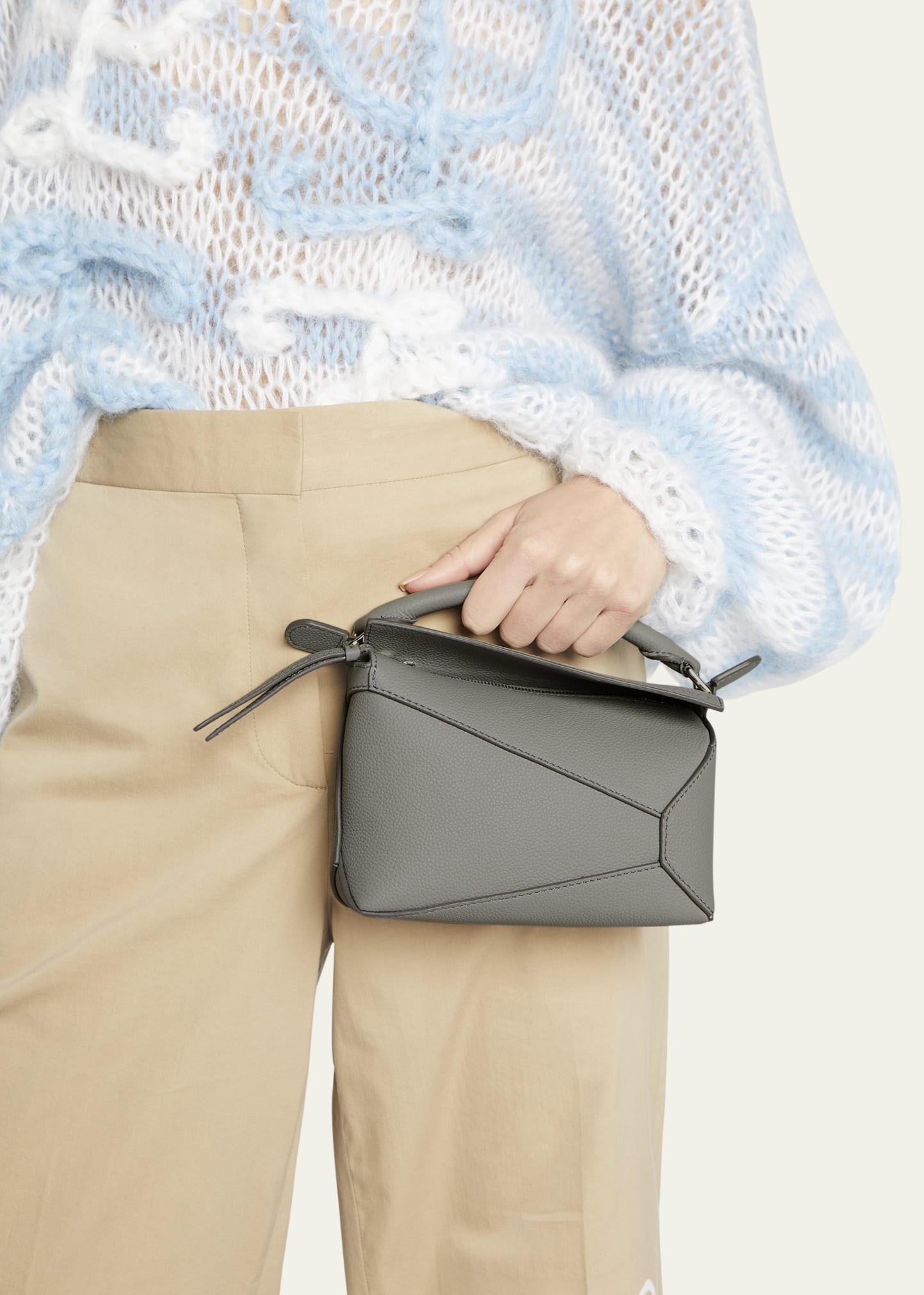 Mini Puzzle Edge Leather Shoulder Bag - 2