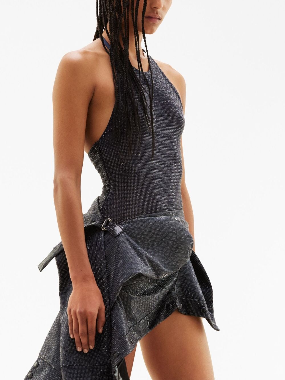 crystal-embellished halterneck body - 3