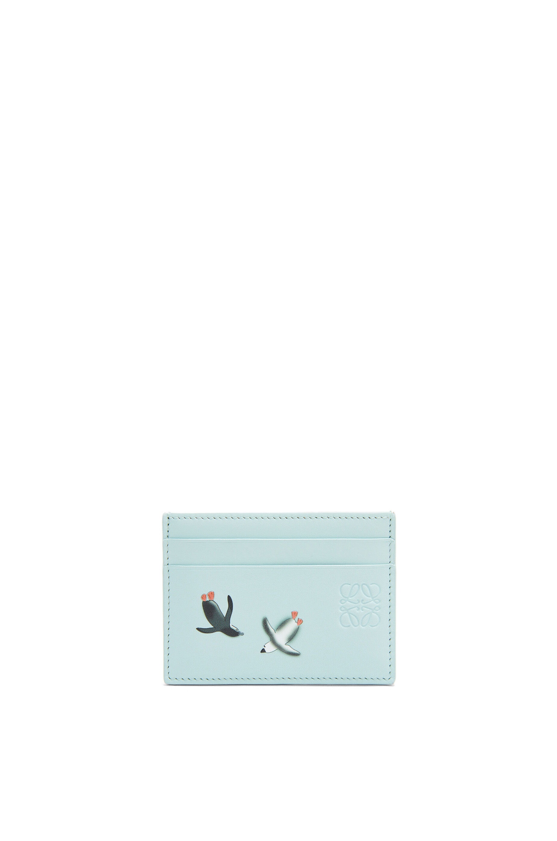 Penguin plain cardholder in satin calfskin - 1