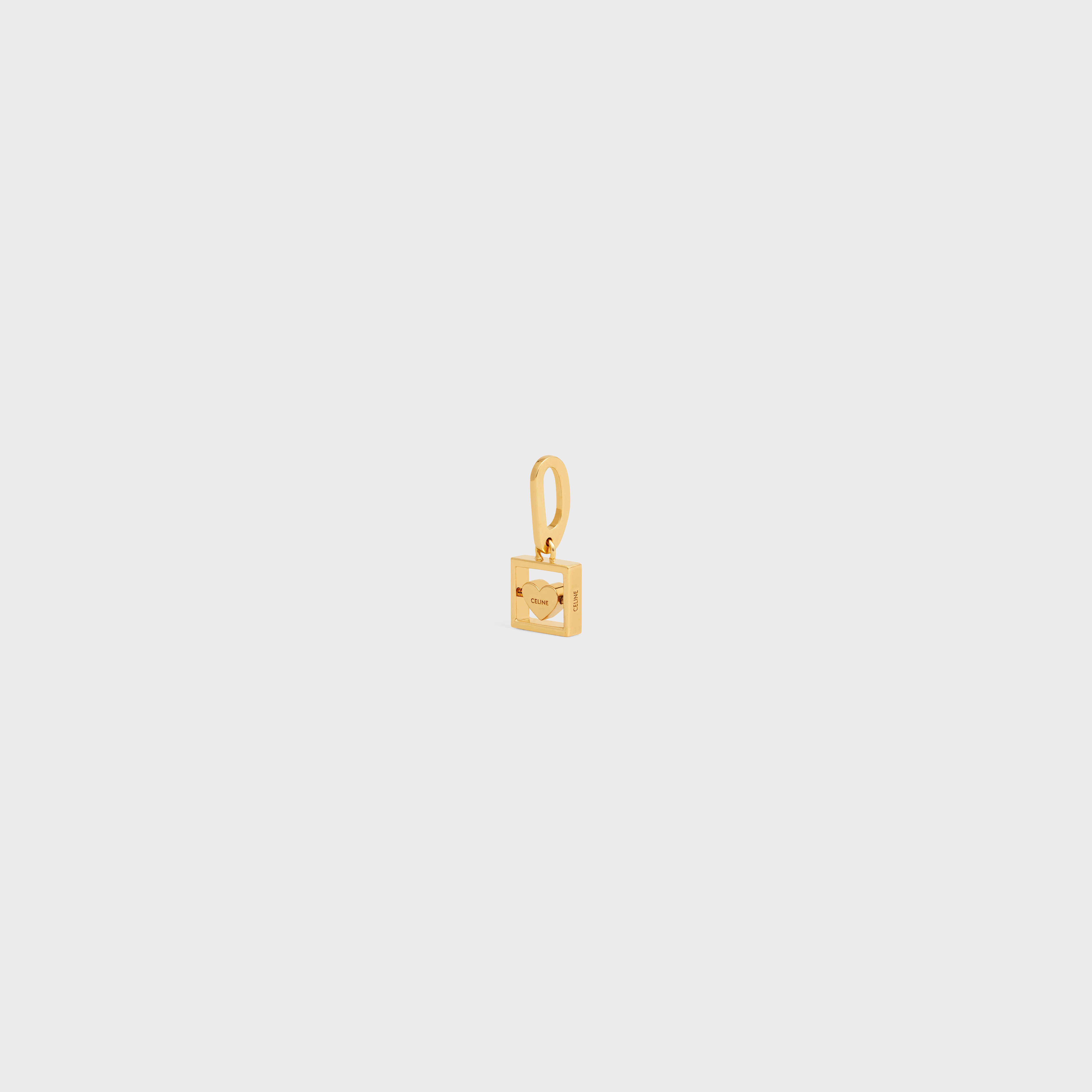 Celine Separables Mini Heart Pendant in Brass with Gold Finish - 2