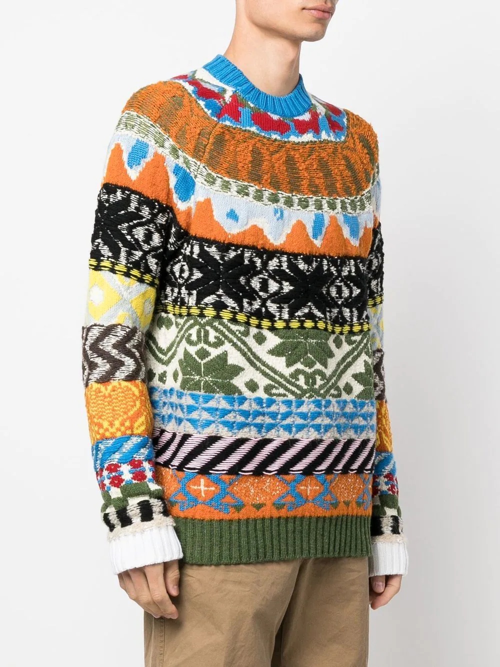 patchwork knitted jumper - 3