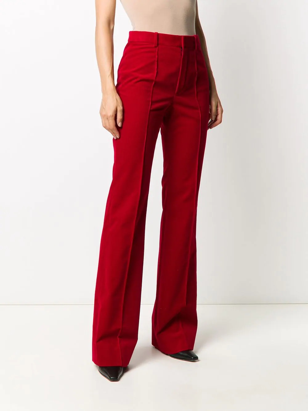 high-waisted straight-leg trousers - 3