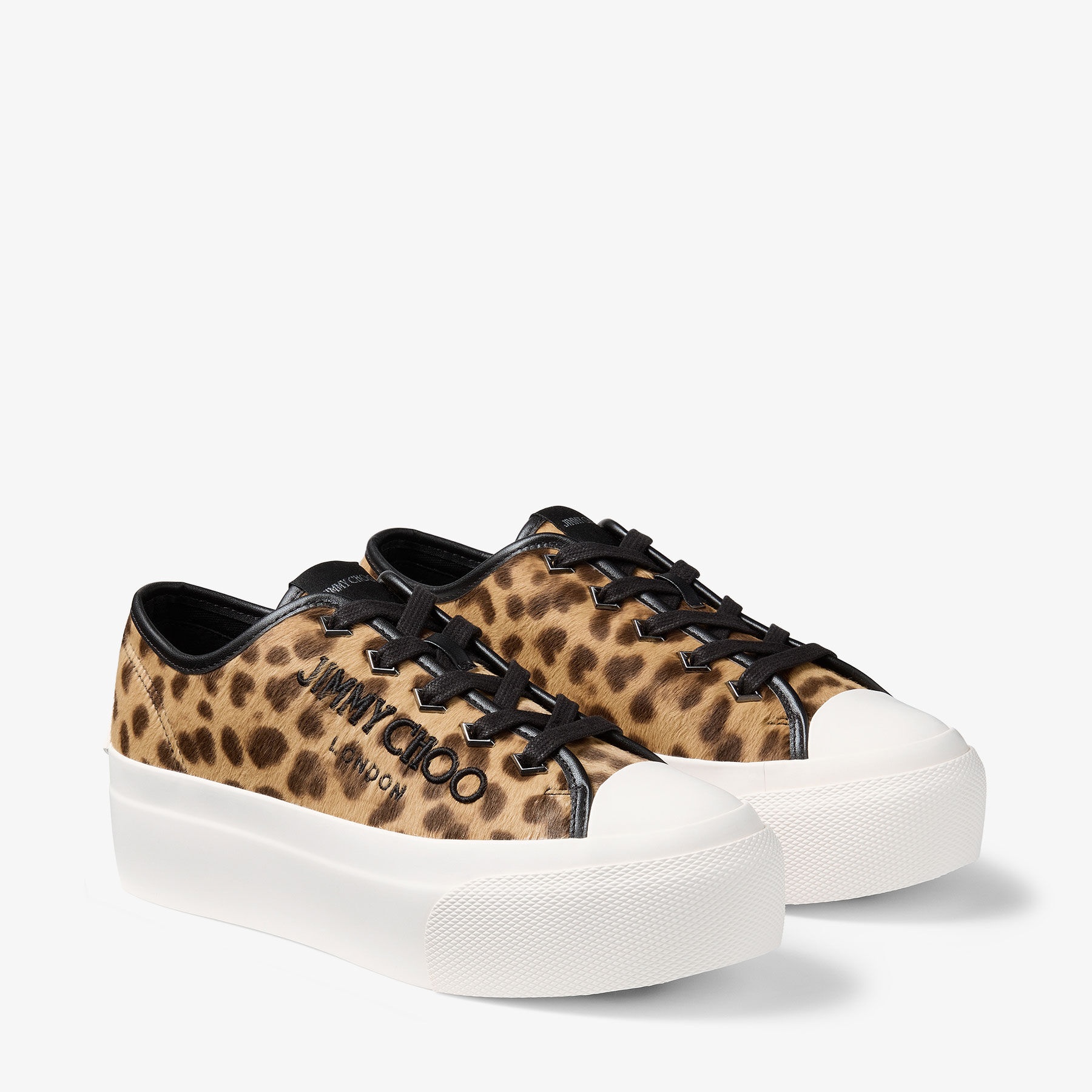 Palma Maxi/F
Natural Leopard Print Pony Platform Trainers - 3