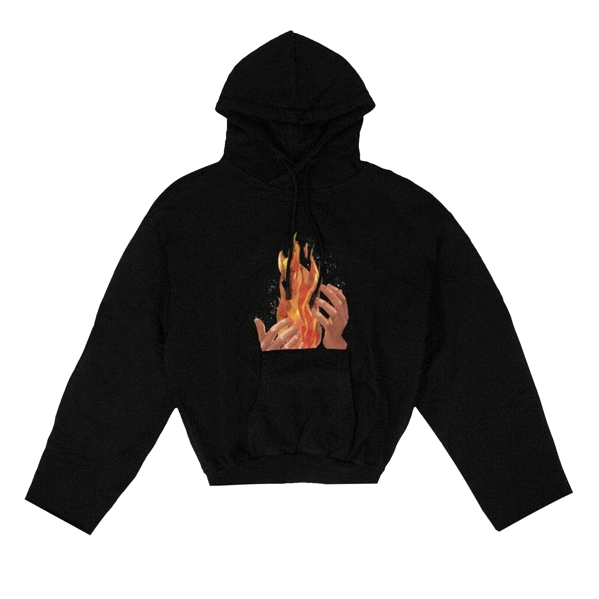 Off-White Diag Fire Back Zip Sweatshirt 'Black' - 1