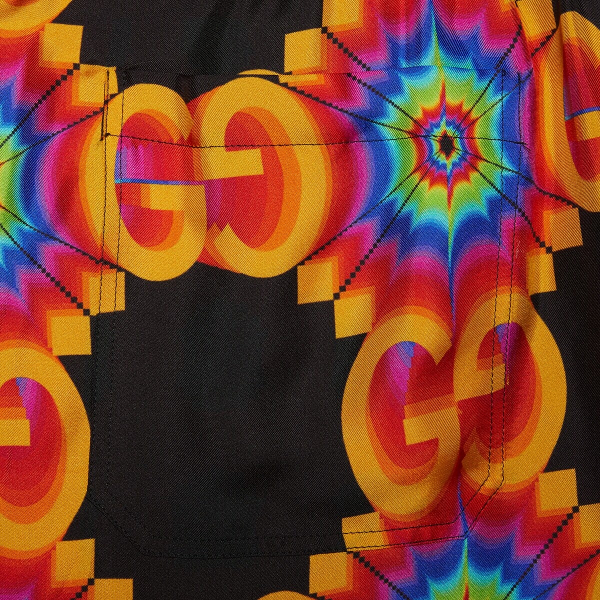 GG kaleidoscope silk shorts - 5