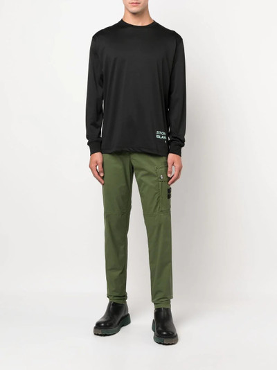 Stone Island Compass-badge slim-fit trousers outlook