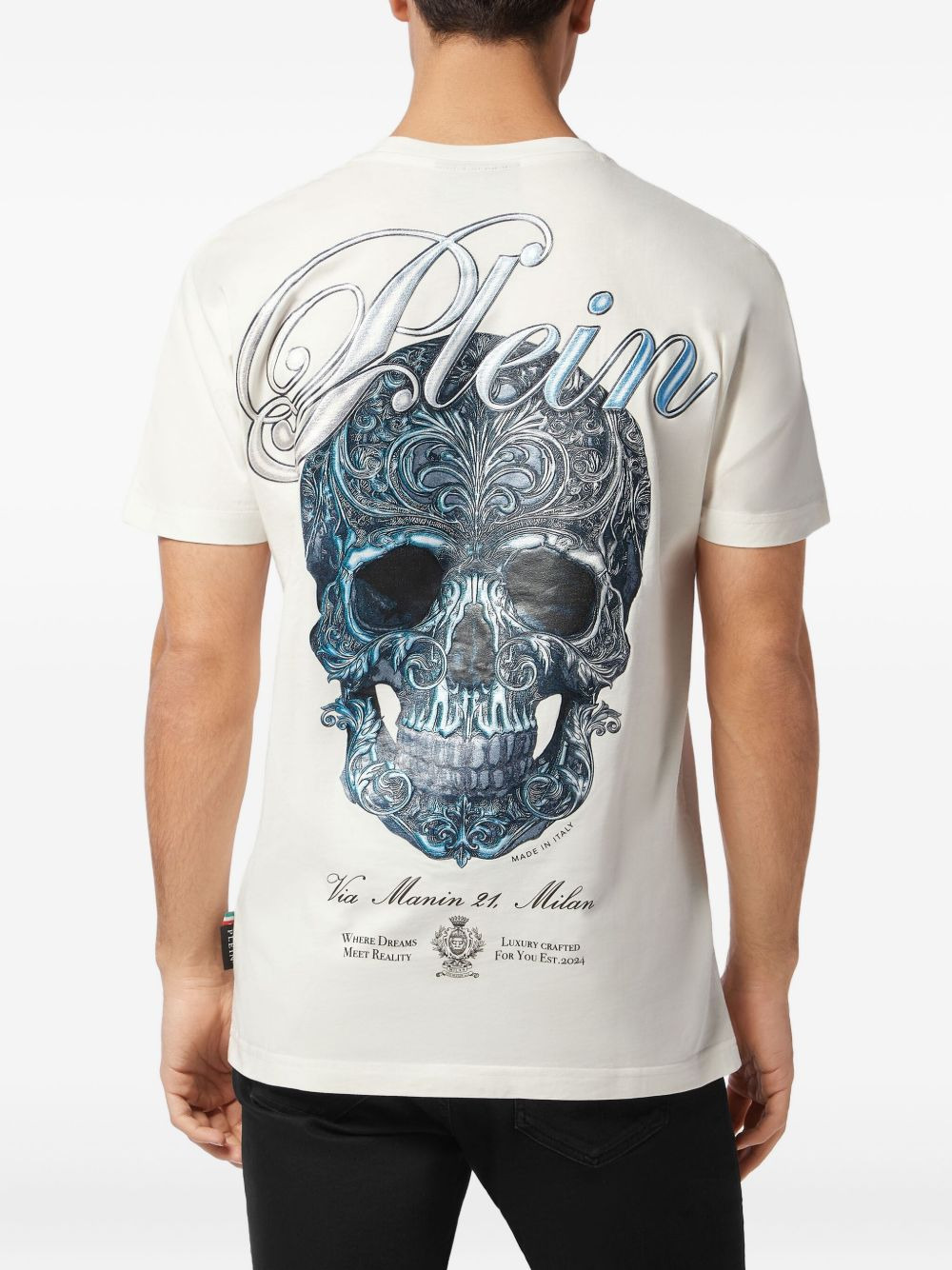 skull-print cotton T-shirt - 4