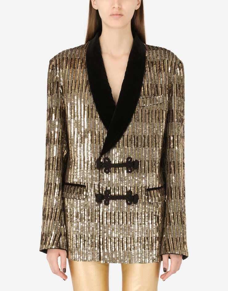 Sequined jacket with toggle fastenings - 2