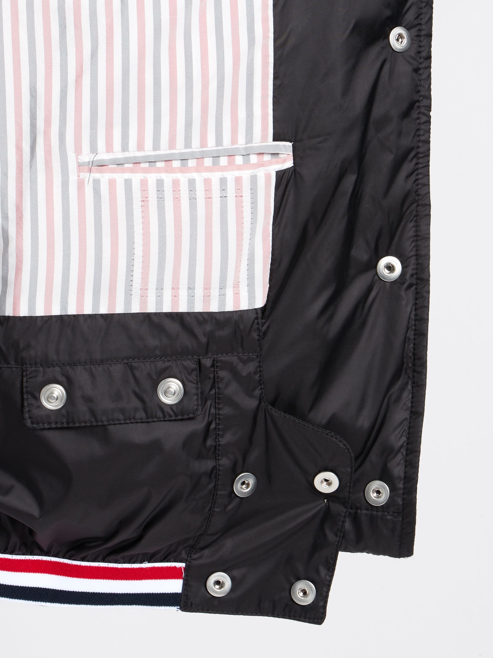 Thom Browne 4-bar Matte Nylon Coat - Black