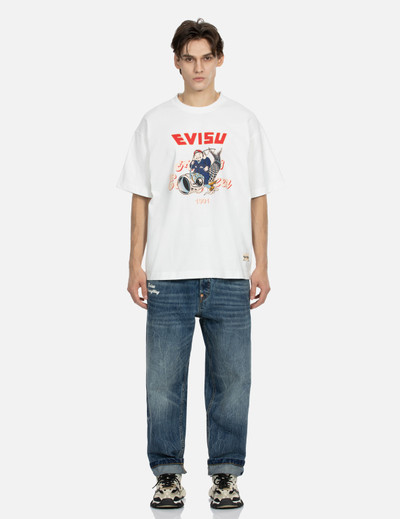 EVISU SEAGULL PRINT AND EMBROIDERY RELAX FIT JEANS outlook