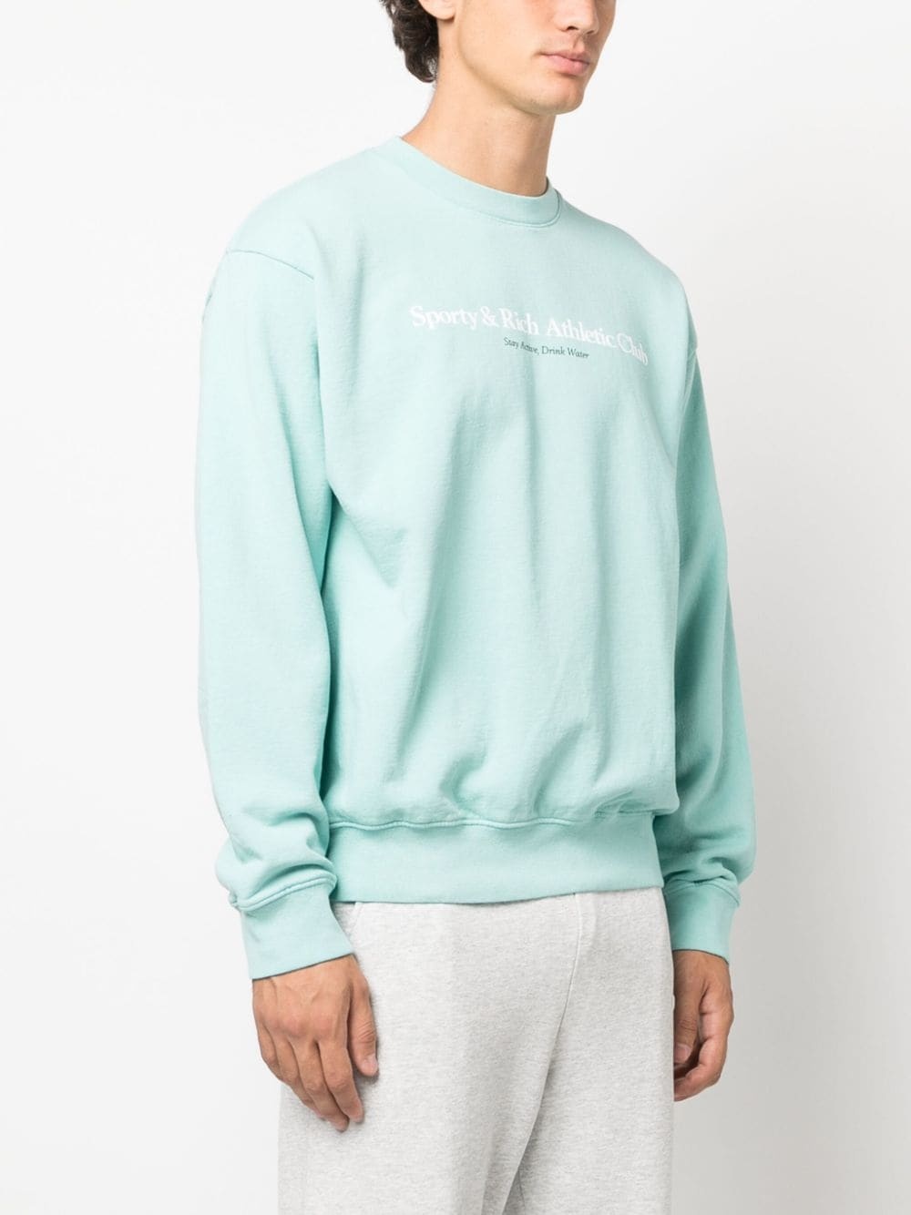 logo-print cotton sweatshirt - 4