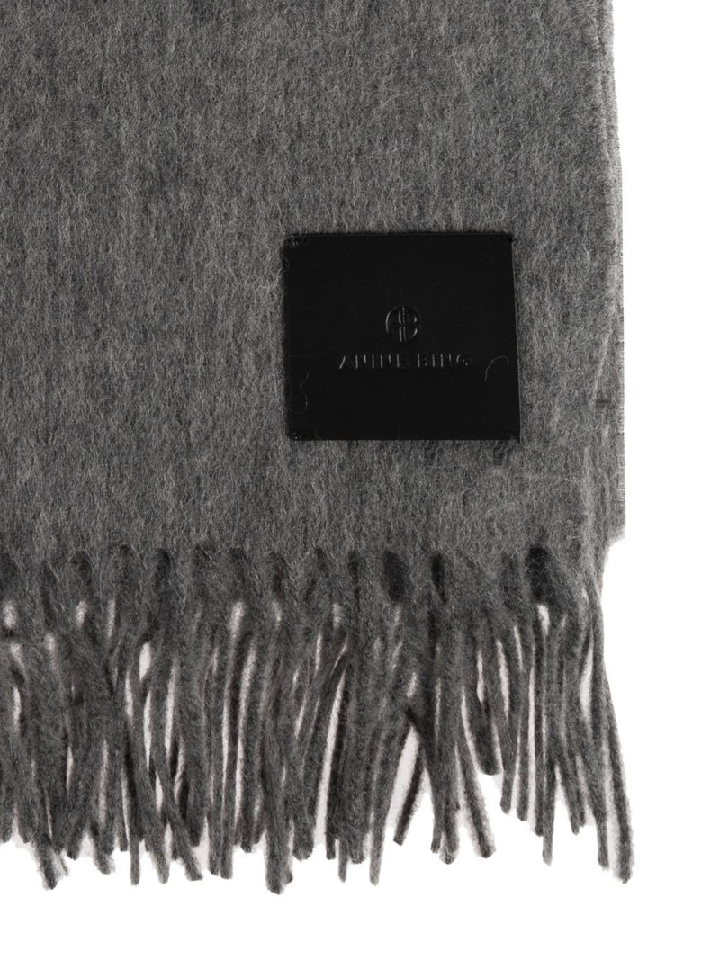 ANINE BING fringed wool scarf outlook