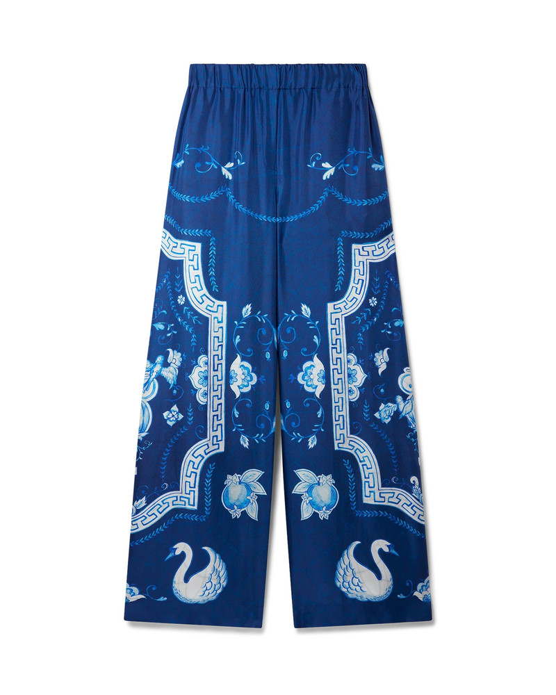 Plat A Dessert Bleu Printed Wide Leg Trousers | Casablanca Paris 1