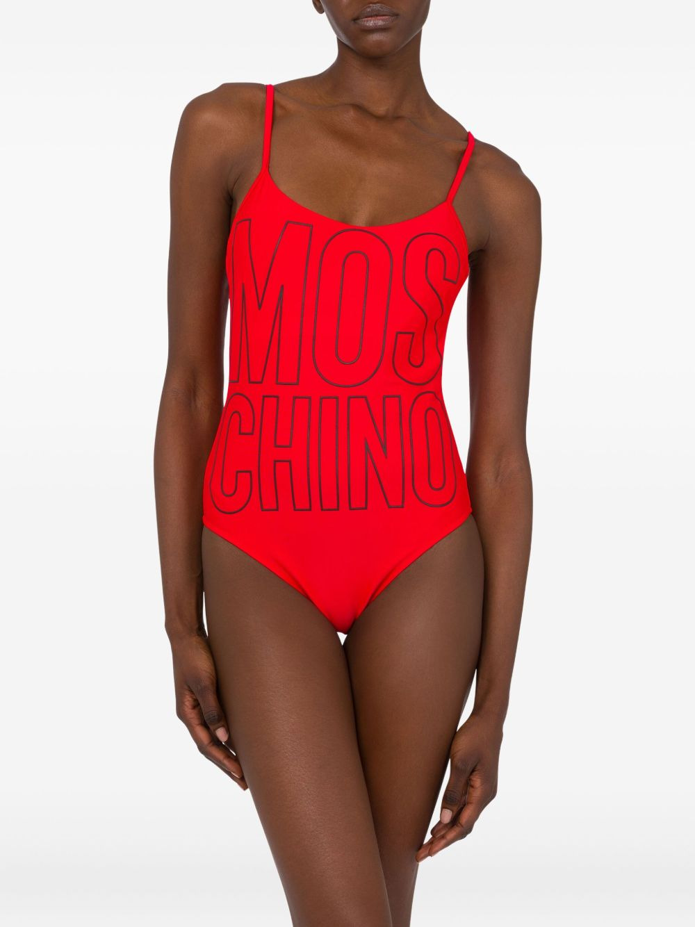 logo-print swimsuit - 2